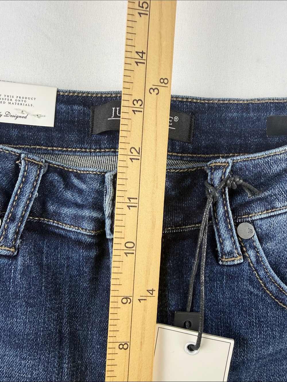 Judy Blue High Rise Skinny Jeans Raw Hem Ankle Women's Size 31 - Picture 7 of 10